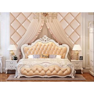 China Comfortable Antique Fabric Bed Bedroom Furniture Sets for sale