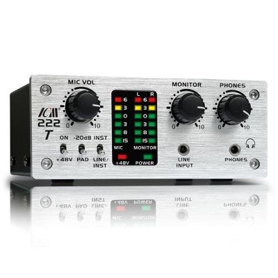 China DJ / Part 2 Channel Mini External USB Audio Interface Sound Card With Phantom Power 48V for sale