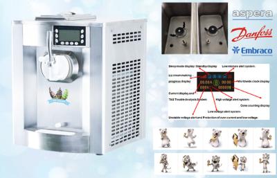 China Commercial Automatic Countertop Soft Serve Machine, 12Liters / Hour , Single Flavor , Home Use for sale