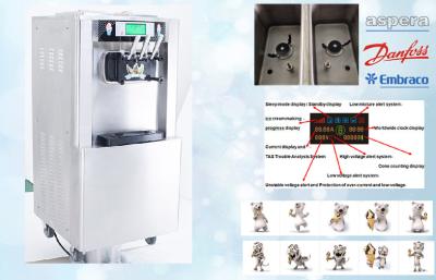 Chine Parquetez la machine modèle d'inscription de crème glacée, 18-25 litres/heure, système de préréfrigération, gardez durant la nuit frais à vendre