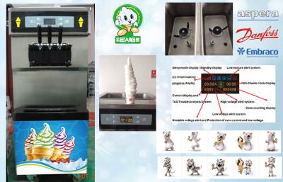 China Digital Automatic Ice Cream Machine Twist Feature , Compact Design for sale