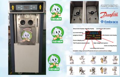 China Pre-cooling Frozen Yogurt Machines ,Gravity Feed and Keep Mixture Fresh for sale