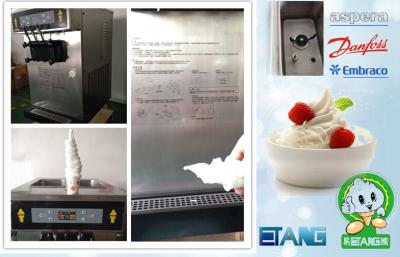 China Stainless Steel Soft Ice Cream Vending Machine Counterop For Cafe for sale