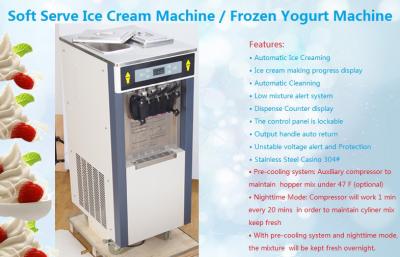 China High Capacity Commercial Soft Serve Ice Cream Freezer With Standby System for sale