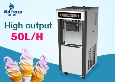 China Aspera Compressor Soft Serve Freezer / Soft Serve Yogurt Machine 12L*2 Tank Capacity for sale