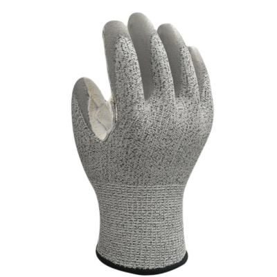 China Anti-smash Reinforce Hand Up Commercial HPPE & PU Coated Gloves (Salt & Pepper/Grey) for sale