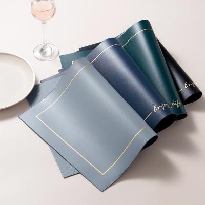 China Durable Indoor Outdoor Leather Placemats Wipeable Heatproof Washable Easy Clean Place Mats For Soft Kitchen Dining Use for sale