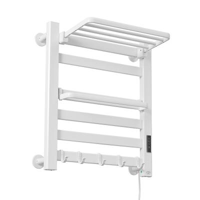 China HOT Electric Heating Heated Towel Warmer Towel Racks Aluminum Cardboard Matte Black Heater Romantic High Quality Bathroom Use Ktwd038b for sale