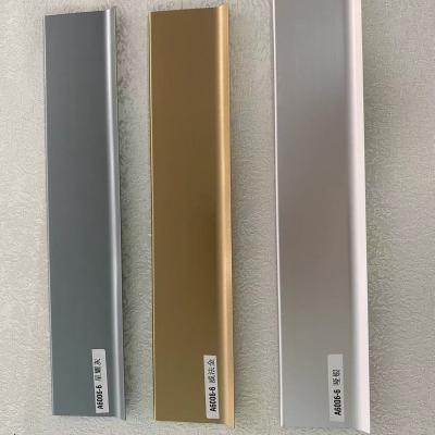 China Aluminium Badkamer Wandrand Skirting Board Profiel Trim voor Badkamer Beschermingslijn Te koop