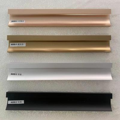 China Aluminium kanaalprofiel Zwart basisbord Skirting board voor vloerwandbedekking 2,5 meter Te koop