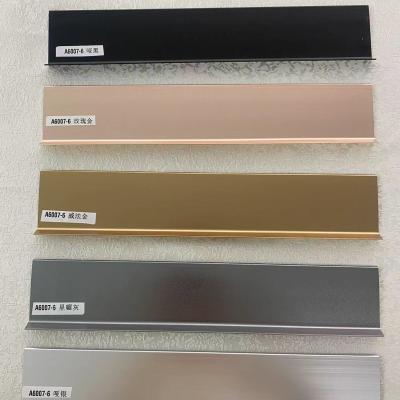 China Aluminium schortprofiel voor LED baseboard muur en vloer trim 2,5 meter één stuk Te koop