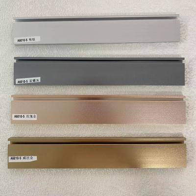 China Brushed Surface LED Baseboard Wall Skirting Board for Modern Design Style Floor Trim for sale