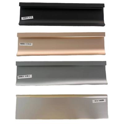 China 80 mm geborsteld goud LED Aluminium profiel Skirting Basebord voor muur en vloer trim Te koop