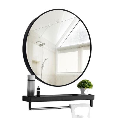 China 28cm Brushed Gold Black Silver Metal Alloy Aluminum Mirror Frame for Bathroom Mirror for sale