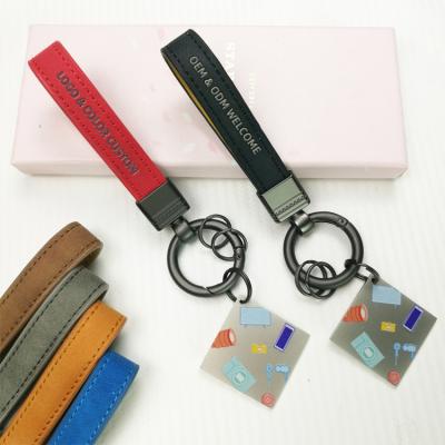 China Luxury Creative Drop Hang Series Leather Key Chain Pendant Agriculture SAHE 2022 Special Customize Original Design for sale