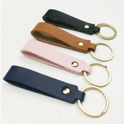 China Best Price SAHE Wholesale Price Logo Custom Handmade Plain Key Key Chain Leather Key Chain Custom Rivet Holder Metal Rivet for sale