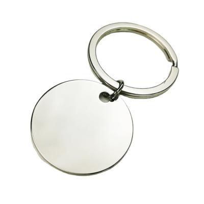 China Custom SAHE Metal Fashion Round Key Chain Single Key Ring for sale