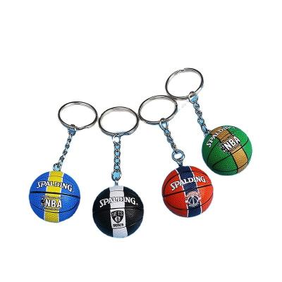 China Hot Selling Key Chain Environmentally Friendly Mini Basketball 3D Key Chain Creative Gift Keychain for sale