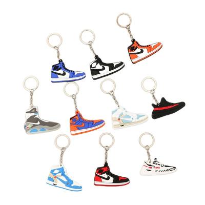 China Promotion Gift Factory PVC 3D Rubber Sneakers Wholesale Jordan Shoe Key Chain Mini Shoe Key Chain for sale