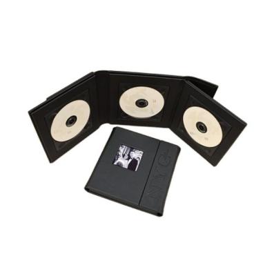 China Magnet Closure Wedding PU Leather CD DVD Case Box Holder Cover Album Storage for sale