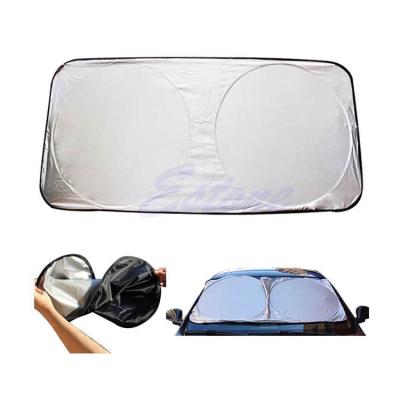 China Easy Wrapping Nylon UV Protection Aluminum Windshield Sun Shade Car Sunshade Cover Car Interior Accessories for sale