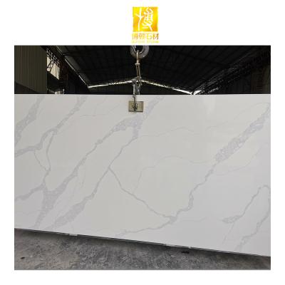 China Quartz stone kitchen calacatta Non-radiation BOTON STONE quartz slabs white quartz price for sale