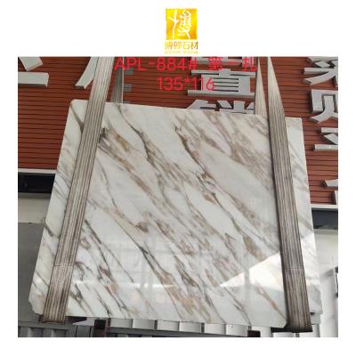 China Natural Calacatta Marble Tiles Wall Tiles Gold Modern White Large Marble Slabs for sale