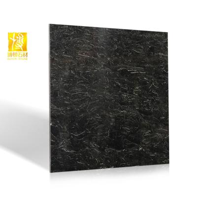 China Modern Antique Roman Polished Natural Marble Flooring Tiles Black Marble Slab for sale