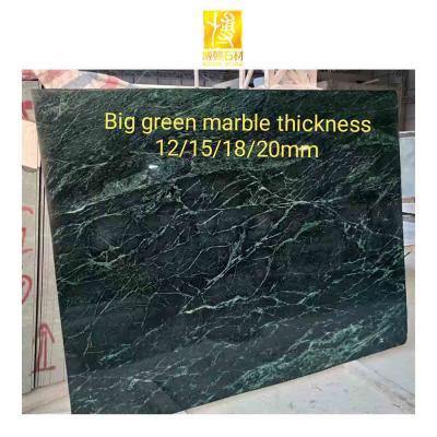 China Eco-friendly Indian Green Marble Stone Panel Green Marble Block Tile for sale