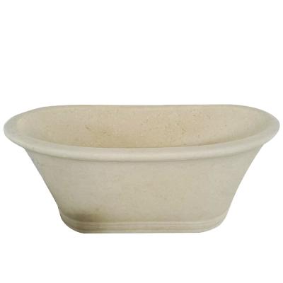 China Eco-friendly Material Bathtub For Sale NEW ORIGINAL Marble Stone Natural Free Soaking Bath Tub Customized Size Wooden Case for sale