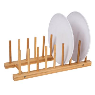 China Sustainable Hot Bamboo Dish Rack Sink Drier Organizer For Kitchen Countertop Cabinet for sale