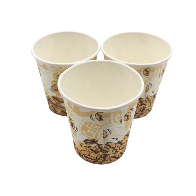 China Recycled Materials 6Boz Paper Coffee Cup With Pe Liner And Lid for sale