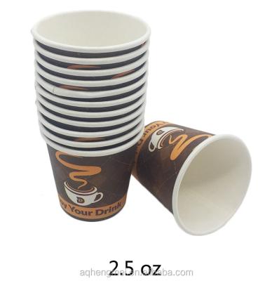 China 100% Eco - Friendly 75ml Reagent Paper Disposable Cups For Coffee for sale