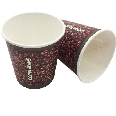 China Recycled Materials Single Wall Paper Coffee Drink Paper Cups Hot Paper for sale