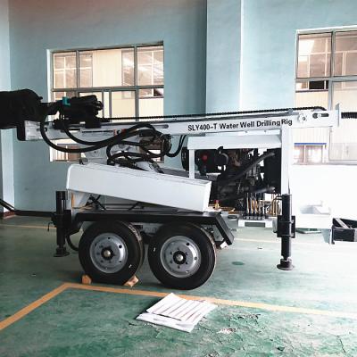 China Water well drilling work BTLY-400 model Trailer mounted hydralic water well drilling rig for sale