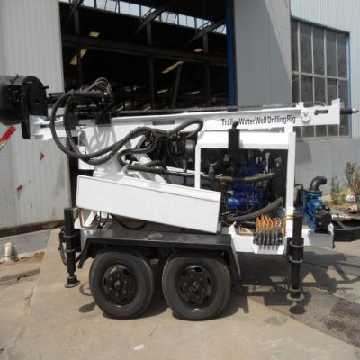 China Water well drilling work trailer mounted hydralic water well drilling rig for sale