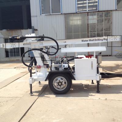 China Water Well Drilling Work Model BTLY-100 Wheel Mounted Water Well Drilling Rig for sale