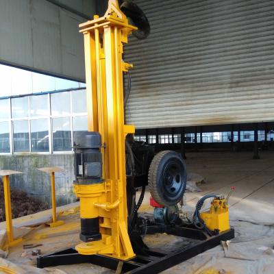 China Cheap Type BDM-100Q Water Well Wheel Mounted Portable DTH Air Water Well Drilling Rig for sale