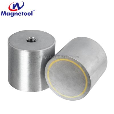 China Industrial Alnico Magnet Magnetool Deep Round Base Pot Magnet With Internal Wire for sale