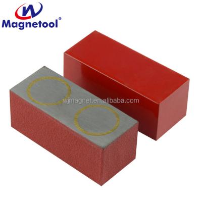 China Industrial red cuboid pot magnet alnico magnet 10kg 22lbs magnetic block for sale