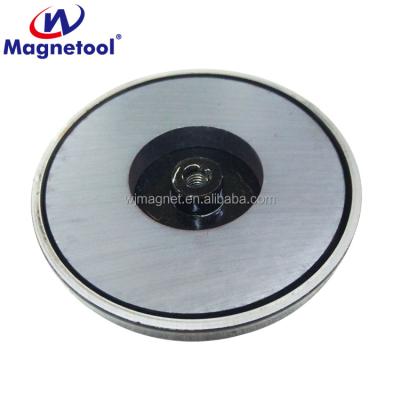 China Industrial Wholesale Ferrite Cup RB80mm Round Base Magnet Magnetool Pot Magnet for sale