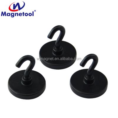 China Industrial Strong Powerful NdFeB Round Neodymium Base Magnet D25 Magnetic Hook for sale