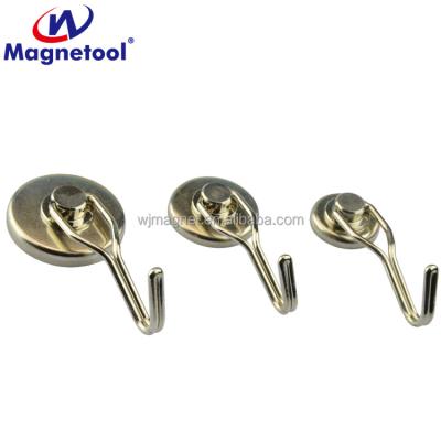 China Heavy Duty NdFeB Magnet Heavy Duty Magnetic Swivel Hook Strong Rotating Swing Hanger for sale