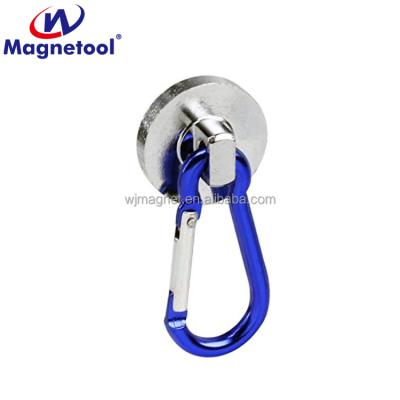 China Industrial NdFeB Magnet Neodymium Super Strong Magnet Carabiner Magnetic Hook With Lock for sale