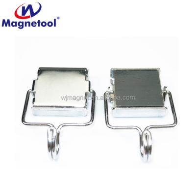 China Industrial strong square magnet magnetool 12kg ferrite magnet hook for hanging for sale