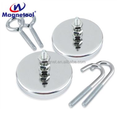 Chine Industrial Pot Magnet D32mm D40mm Round Base Ferrite Ndfeb Magnet Set Fastener à vendre