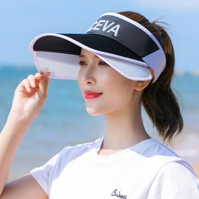 China breathable & Waterproof Adjustable Stretch Wide Empty Sun Visor Hat Long Sun Visor Baseball Sports Woman Outdoor Hat for sale