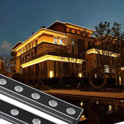 China Hotel Night commercial hotel building beautiful appearance, lighting strip warm white aluminum wall washer for sale