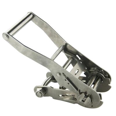 China Anticorrosive Heavy Duty Ratchet Type 35mm Stainless Steel Buckle For Cargo Check for sale