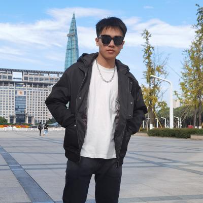 China New Style Black Plain Varsity Men Designer Jacket Man Fashion Office Casual With Hood for sale